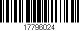 Código de barras (EAN, GTIN, SKU, ISBN): '17796024'