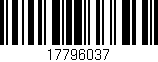 Código de barras (EAN, GTIN, SKU, ISBN): '17796037'