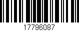 Código de barras (EAN, GTIN, SKU, ISBN): '17796087'