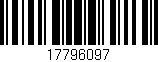 Código de barras (EAN, GTIN, SKU, ISBN): '17796097'