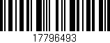 Código de barras (EAN, GTIN, SKU, ISBN): '17796493'