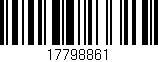 Código de barras (EAN, GTIN, SKU, ISBN): '17798861'
