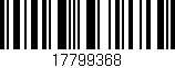 Código de barras (EAN, GTIN, SKU, ISBN): '17799368'