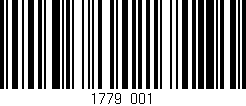 Código de barras (EAN, GTIN, SKU, ISBN): '1779/001'