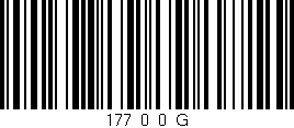 Código de barras (EAN, GTIN, SKU, ISBN): '177_0_0_G'