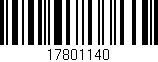 Código de barras (EAN, GTIN, SKU, ISBN): '17801140'