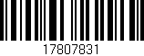 Código de barras (EAN, GTIN, SKU, ISBN): '17807831'