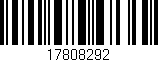 Código de barras (EAN, GTIN, SKU, ISBN): '17808292'