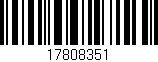 Código de barras (EAN, GTIN, SKU, ISBN): '17808351'