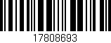 Código de barras (EAN, GTIN, SKU, ISBN): '17808693'