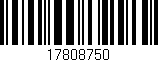 Código de barras (EAN, GTIN, SKU, ISBN): '17808750'