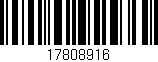 Código de barras (EAN, GTIN, SKU, ISBN): '17808916'