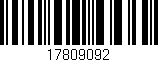 Código de barras (EAN, GTIN, SKU, ISBN): '17809092'