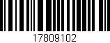 Código de barras (EAN, GTIN, SKU, ISBN): '17809102'