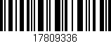 Código de barras (EAN, GTIN, SKU, ISBN): '17809336'
