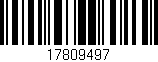Código de barras (EAN, GTIN, SKU, ISBN): '17809497'