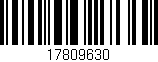 Código de barras (EAN, GTIN, SKU, ISBN): '17809630'