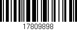Código de barras (EAN, GTIN, SKU, ISBN): '17809898'