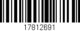 Código de barras (EAN, GTIN, SKU, ISBN): '17812691'