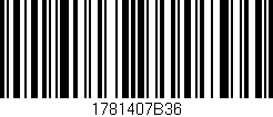 Código de barras (EAN, GTIN, SKU, ISBN): '1781407B36'
