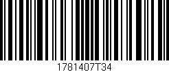 Código de barras (EAN, GTIN, SKU, ISBN): '1781407T34'