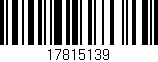 Código de barras (EAN, GTIN, SKU, ISBN): '17815139'