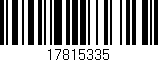 Código de barras (EAN, GTIN, SKU, ISBN): '17815335'
