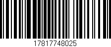 Código de barras (EAN, GTIN, SKU, ISBN): '17817748025'