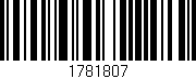 Código de barras (EAN, GTIN, SKU, ISBN): '1781807'