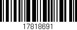 Código de barras (EAN, GTIN, SKU, ISBN): '17818691'
