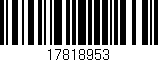 Código de barras (EAN, GTIN, SKU, ISBN): '17818953'