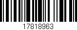 Código de barras (EAN, GTIN, SKU, ISBN): '17818963'