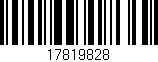 Código de barras (EAN, GTIN, SKU, ISBN): '17819828'