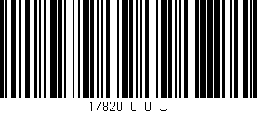 Código de barras (EAN, GTIN, SKU, ISBN): '17820_0_0_U'