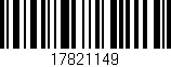 Código de barras (EAN, GTIN, SKU, ISBN): '17821149'