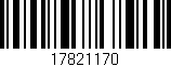 Código de barras (EAN, GTIN, SKU, ISBN): '17821170'