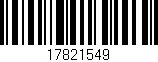 Código de barras (EAN, GTIN, SKU, ISBN): '17821549'