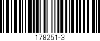 Código de barras (EAN, GTIN, SKU, ISBN): '178251-3'