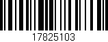 Código de barras (EAN, GTIN, SKU, ISBN): '17825103'