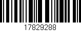 Código de barras (EAN, GTIN, SKU, ISBN): '17829288'