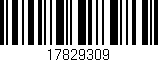 Código de barras (EAN, GTIN, SKU, ISBN): '17829309'