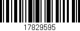 Código de barras (EAN, GTIN, SKU, ISBN): '17829595'