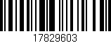 Código de barras (EAN, GTIN, SKU, ISBN): '17829603'