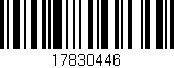 Código de barras (EAN, GTIN, SKU, ISBN): '17830446'