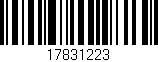 Código de barras (EAN, GTIN, SKU, ISBN): '17831223'
