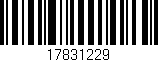 Código de barras (EAN, GTIN, SKU, ISBN): '17831229'