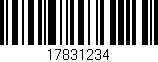 Código de barras (EAN, GTIN, SKU, ISBN): '17831234'