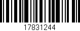 Código de barras (EAN, GTIN, SKU, ISBN): '17831244'