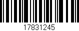 Código de barras (EAN, GTIN, SKU, ISBN): '17831245'