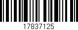 Código de barras (EAN, GTIN, SKU, ISBN): '17837125'